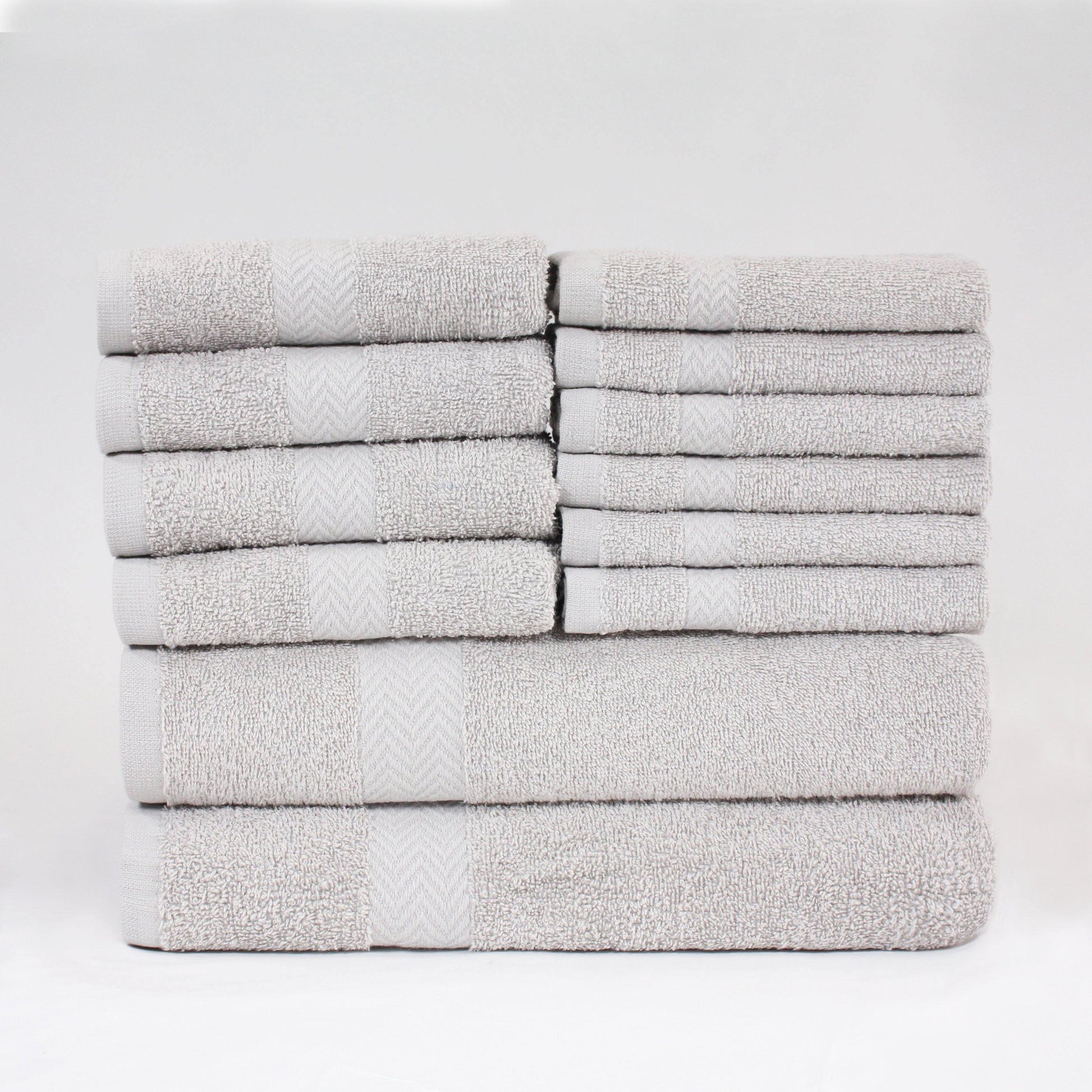 Eco-Friendly Cotton 12-Piece Towel Set, by Superior FredCo
