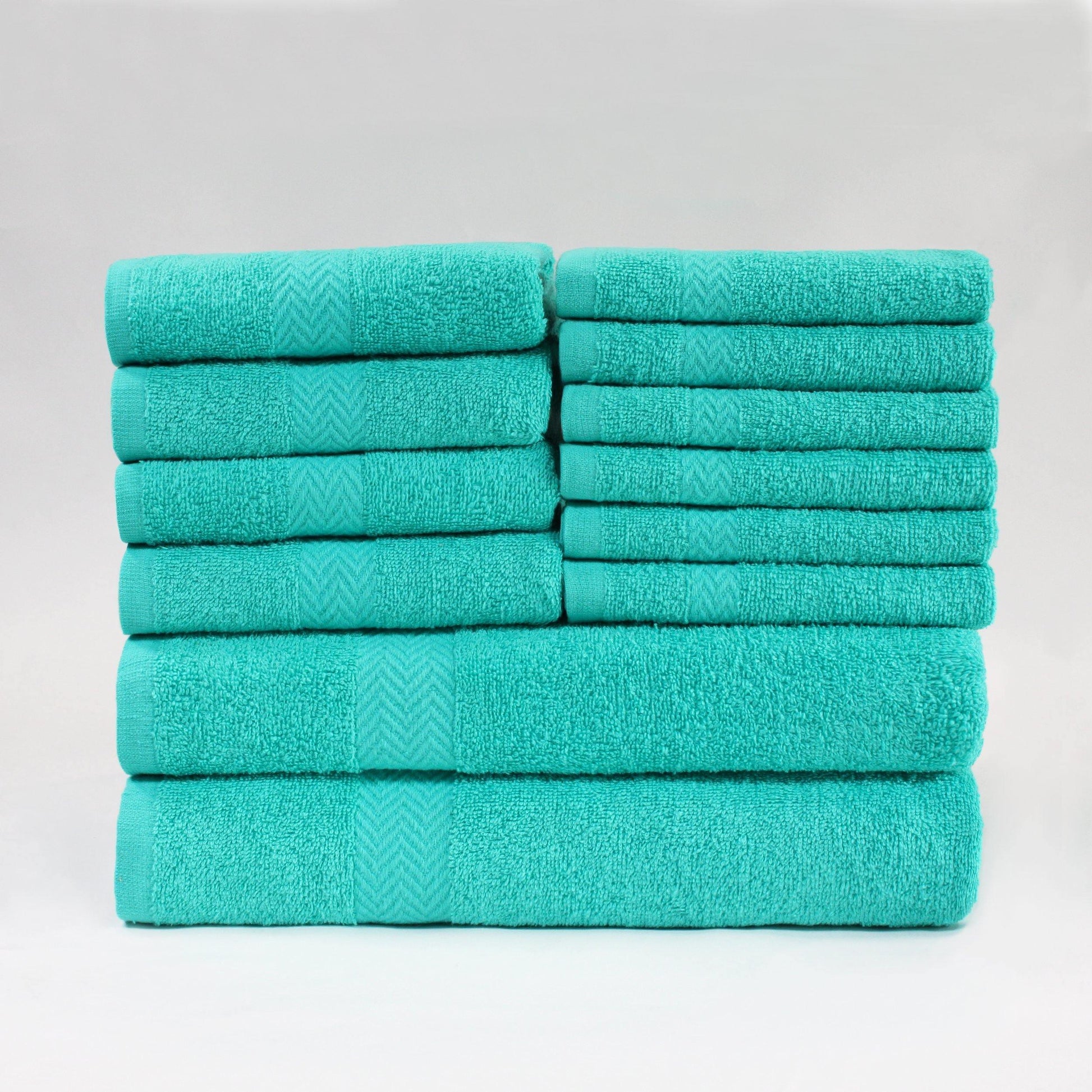 Eco-Friendly Cotton 12-Piece Towel Set, by Superior FredCo
