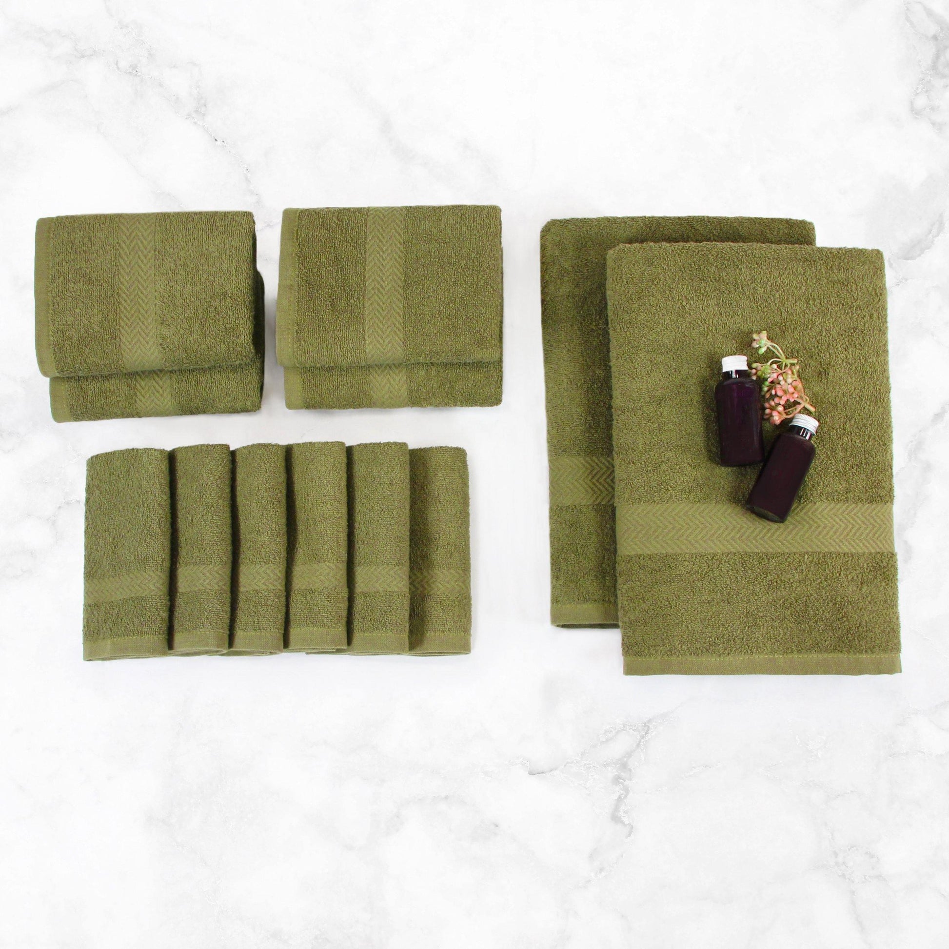 Eco-Friendly Cotton 12-Piece Towel Set, by Superior FredCo
