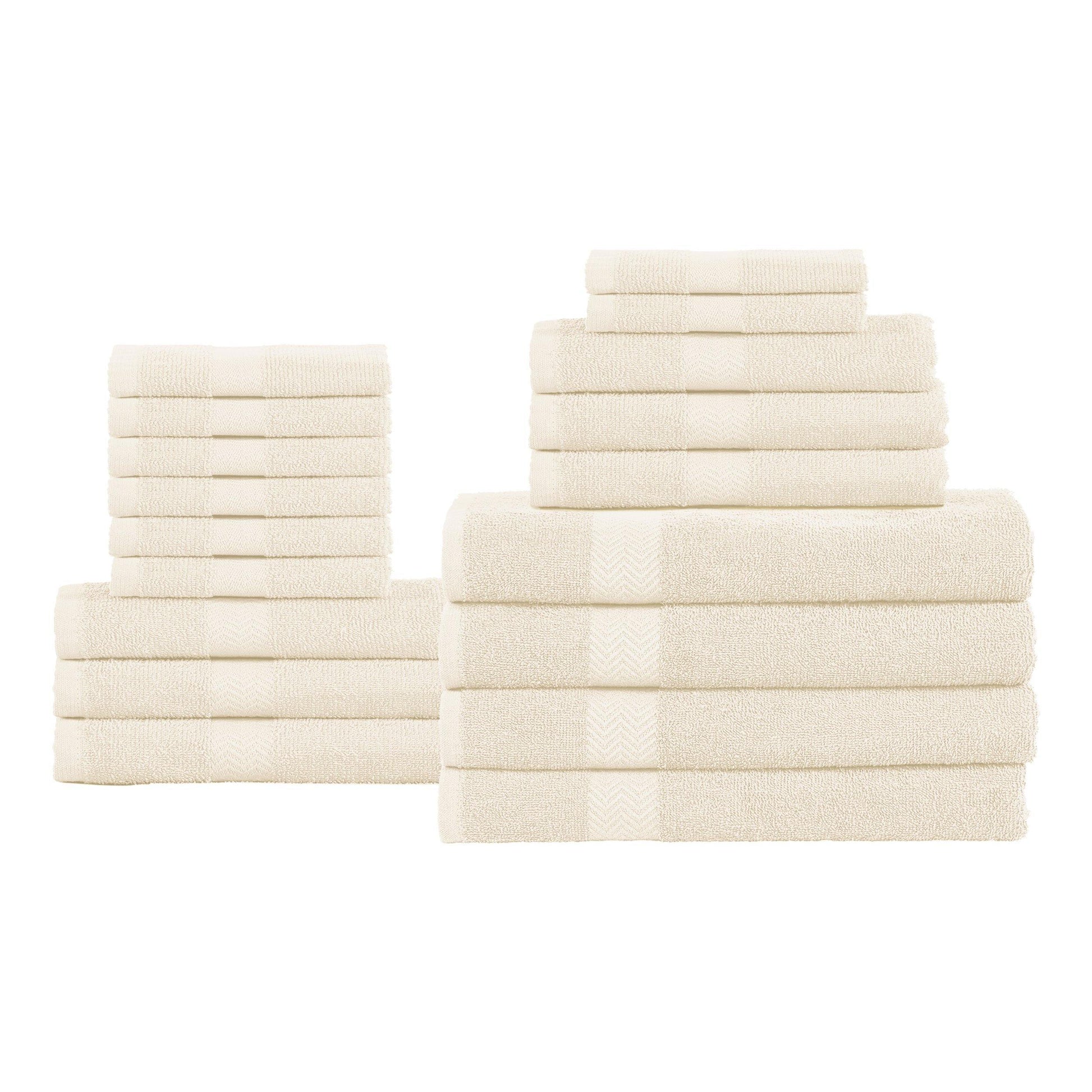 Eco-Friendly Cotton 18-Piece Towel Set, by Superior FredCo