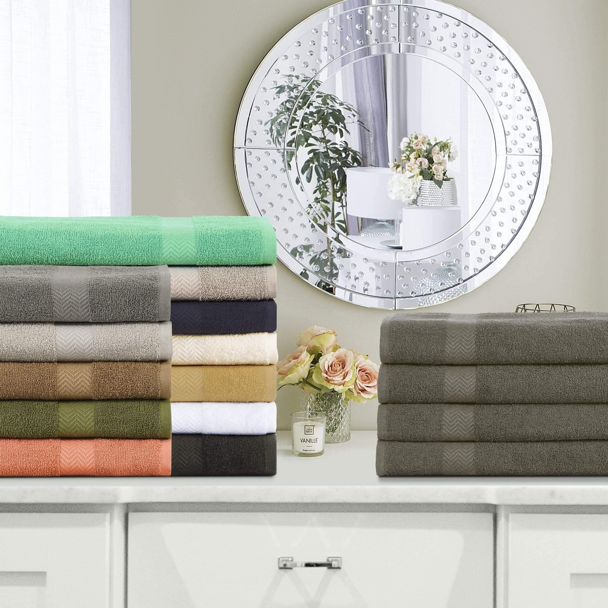 Eco-Friendly Cotton 4-Piece Bath Towel Set, by Superior FredCo