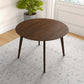 Lara Mid-Century Modern Dining Table Walnut Finish Solid Wood 43 Inch FredCo