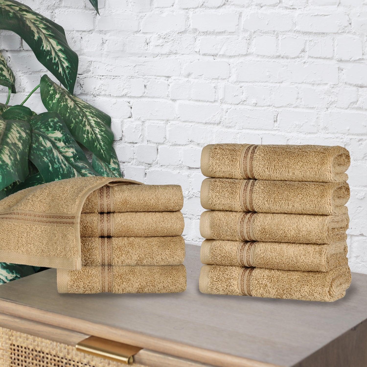 Egyptian Cotton 600 GSM, 10-Piece Face Towel Set FredCo