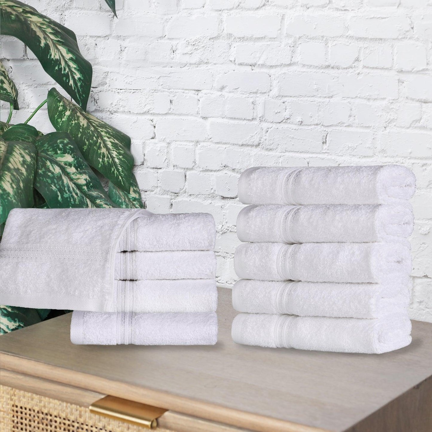 Egyptian Cotton 600 GSM, 10-Piece Face Towel Set FredCo