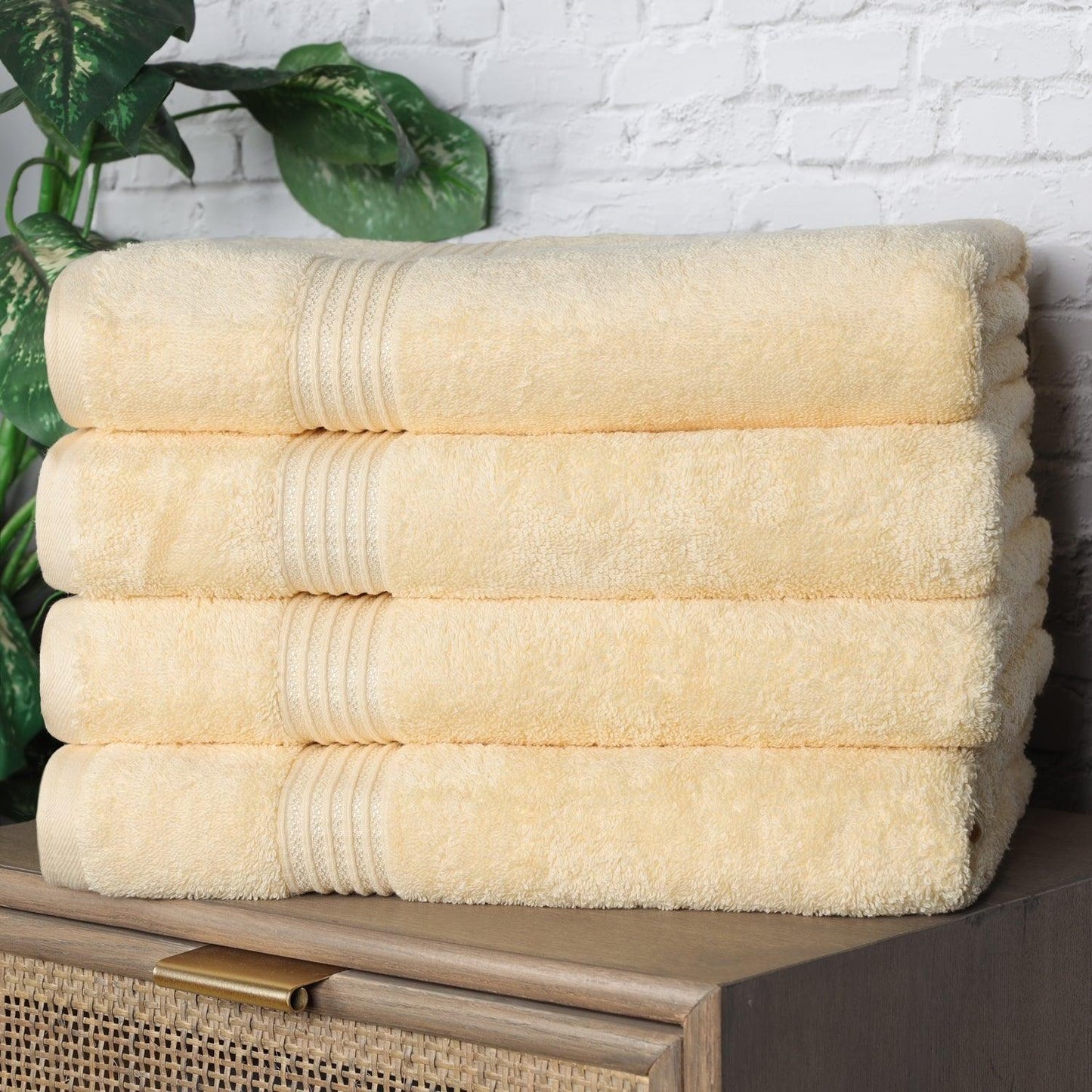 Egyptian Cotton 600 GSM, 4-Piece Bath Towel Set FredCo
