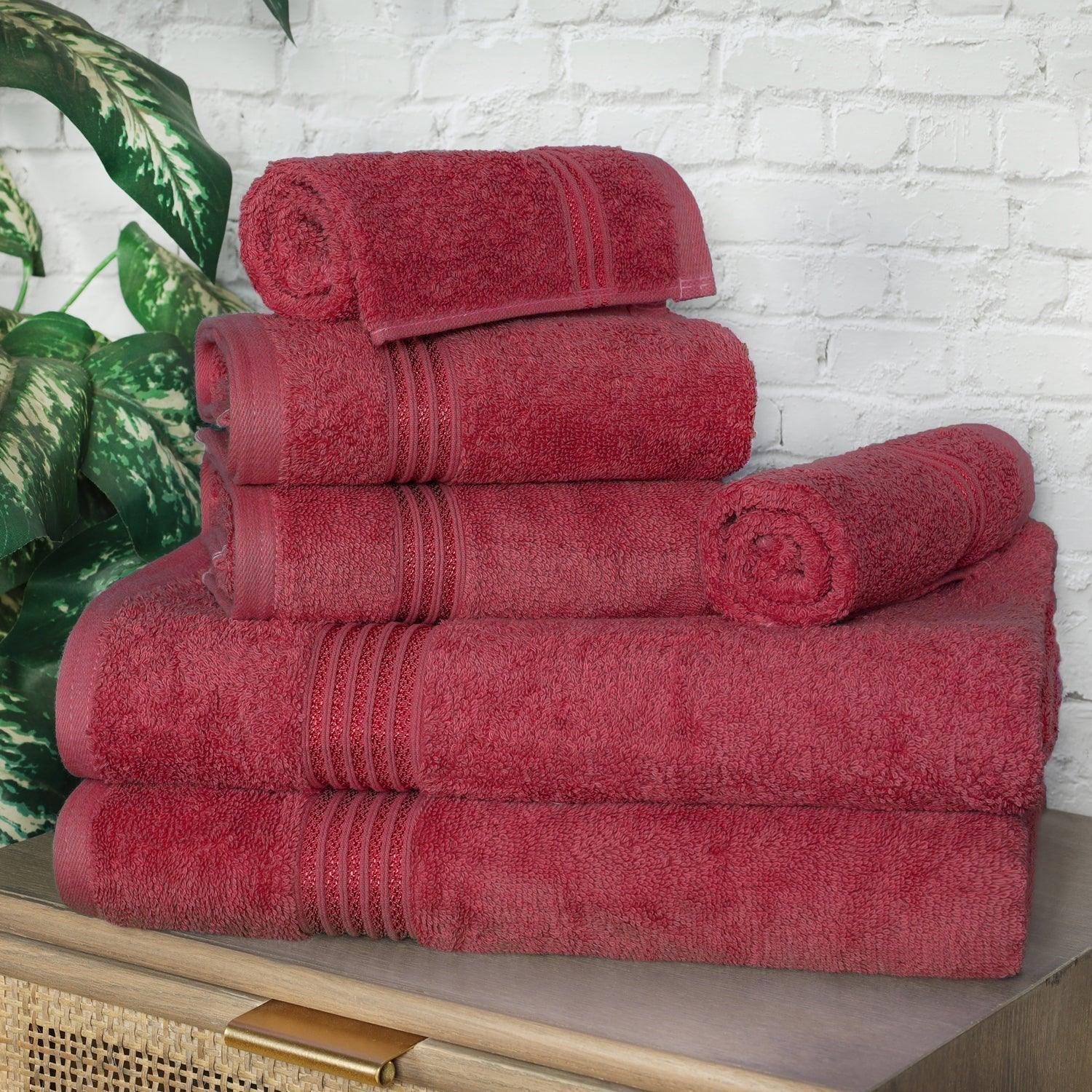 Egyptian Cotton 600 GSM, 6-Piece Towel Set, 2 Bath, 2 Hand, 2 Face FredCo