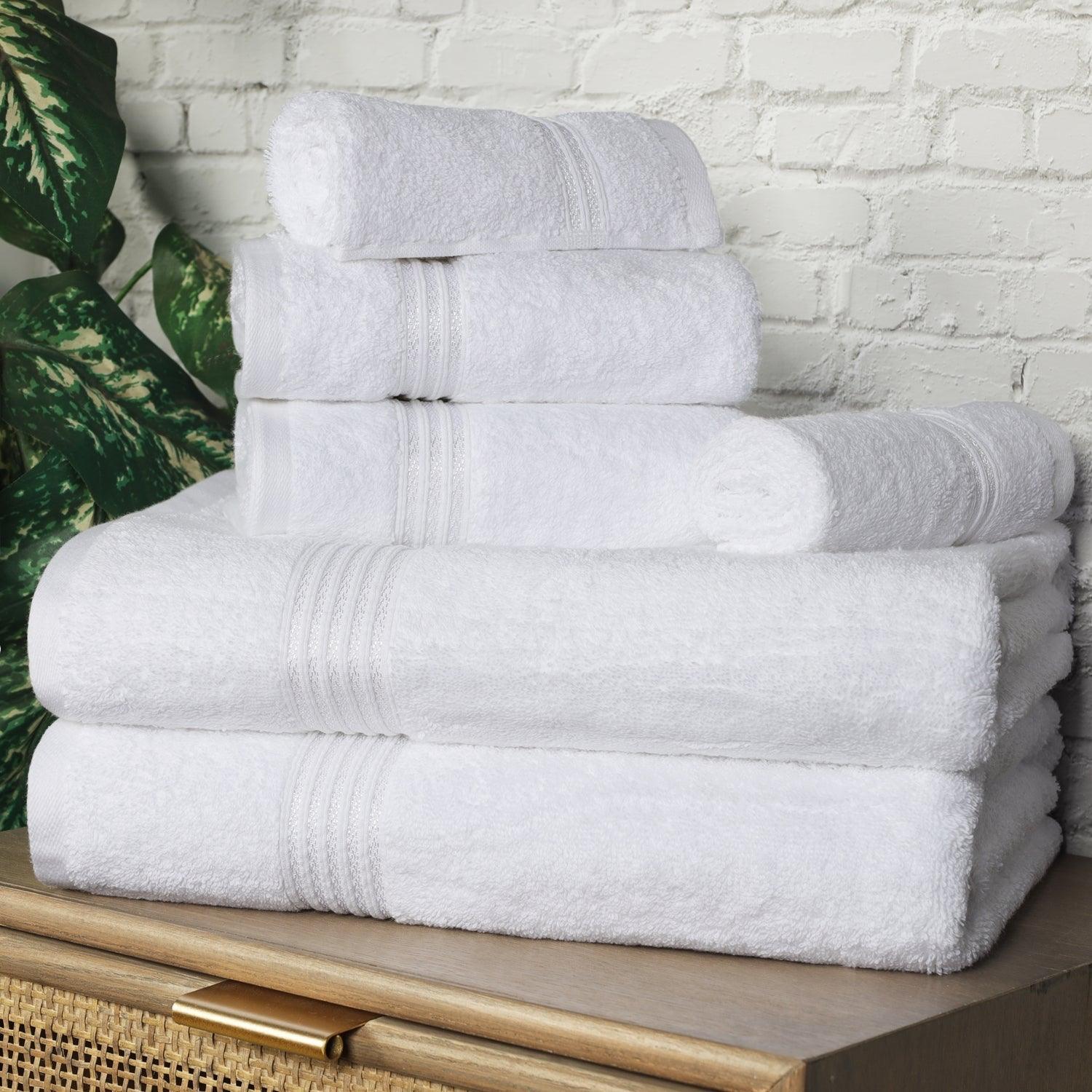 Egyptian Cotton 600 GSM, 6-Piece Towel Set, 2 Bath, 2 Hand, 2 Face FredCo