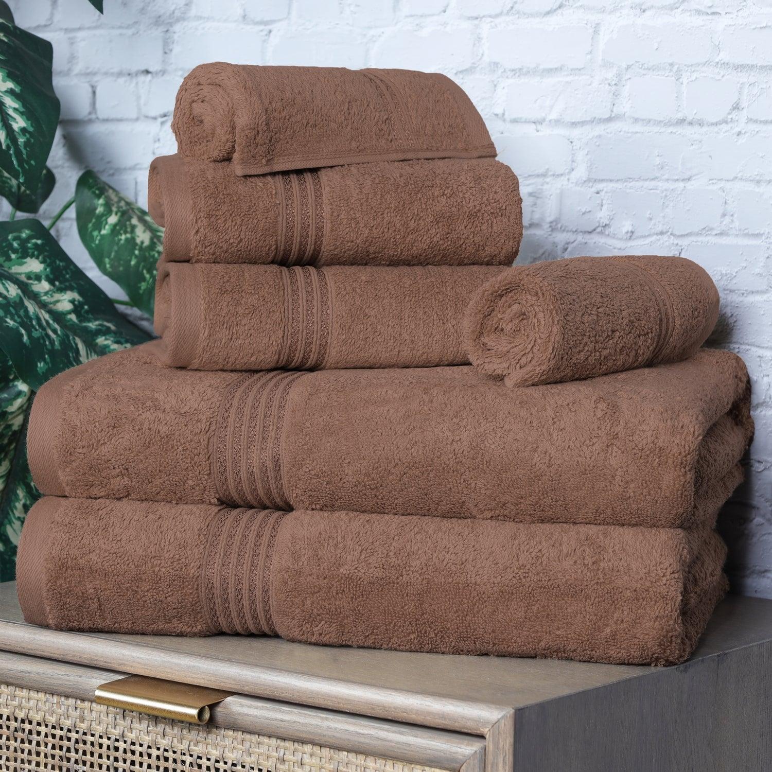 Egyptian Cotton 600 GSM, 6-Piece Towel Set, 2 Bath, 2 Hand, 2 Face FredCo