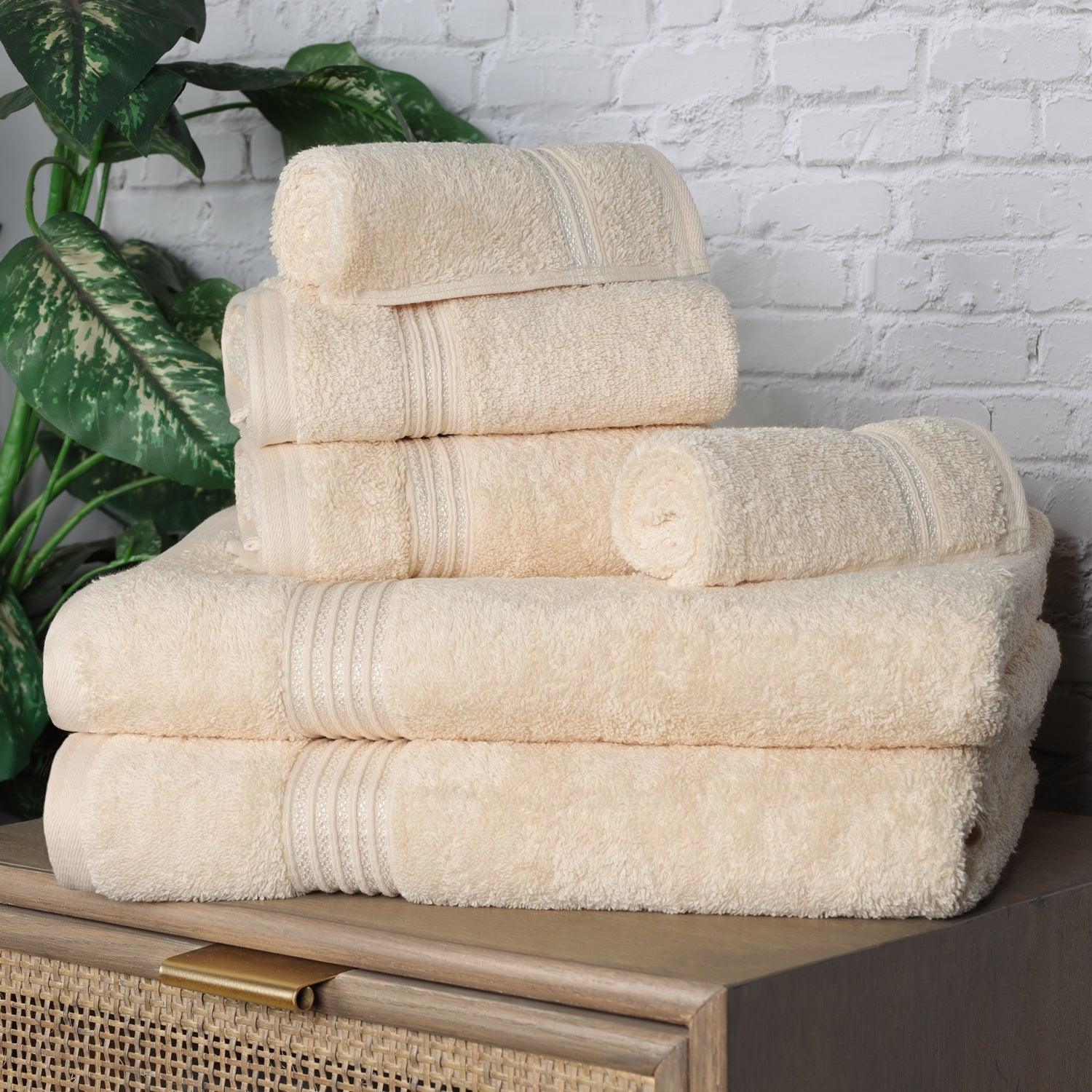 Egyptian Cotton 600 GSM, 6-Piece Towel Set, 2 Bath, 2 Hand, 2 Face FredCo