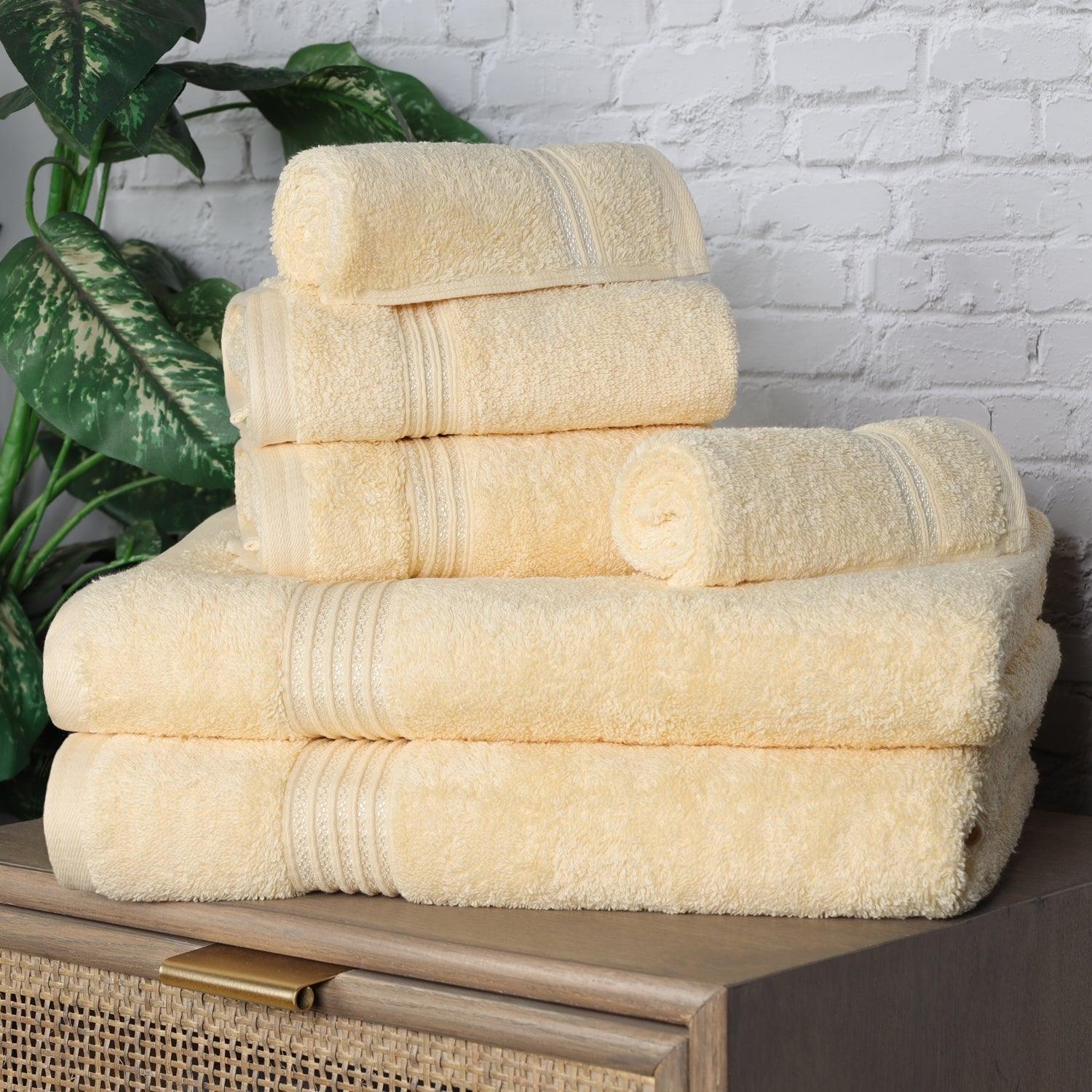 Egyptian Cotton 600 GSM, 6-Piece Towel Set, 2 Bath, 2 Hand, 2 Face FredCo