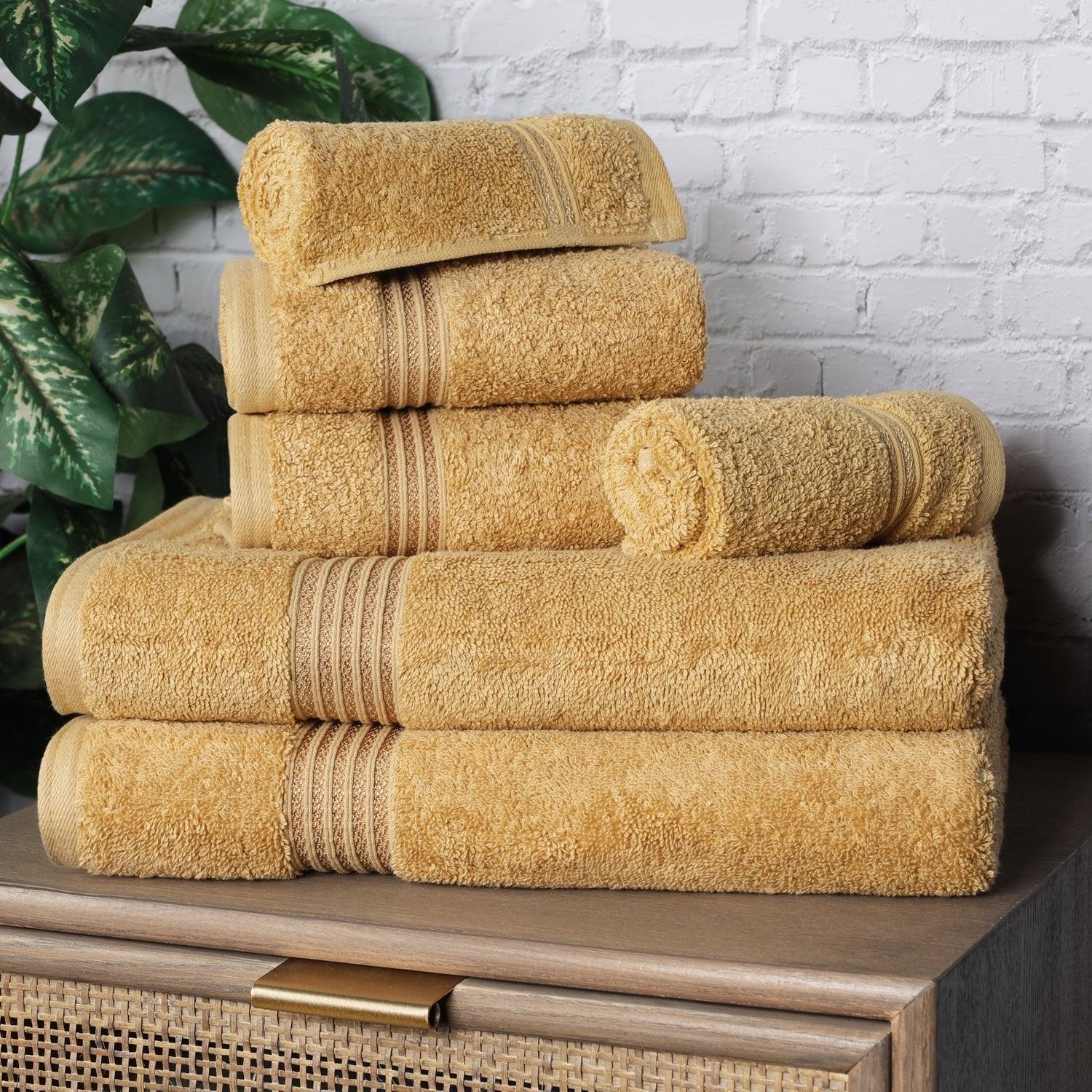 Egyptian Cotton 600 GSM, 6-Piece Towel Set, 2 Bath, 2 Hand, 2 Face FredCo