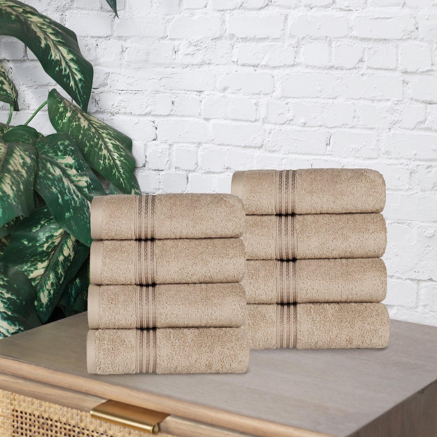Egyptian Cotton 600 GSM, 8-Piece Hand Towel Set FredCo