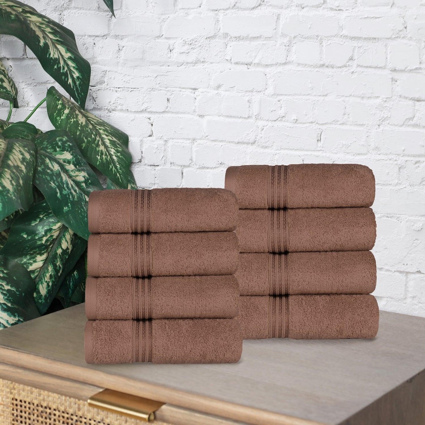 Egyptian Cotton 600 GSM, 8-Piece Hand Towel Set FredCo