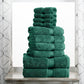 Egyptian Cotton Solid 10-Piece Towel Set FredCo
