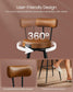 EKHO Collection - 35.4" Tall Swivel Bar Stools with Backs, Caramel Brown FredCo