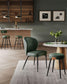 EKHO Collection - 35.4" Tall Swivel Bar Stools with Backs, Forest Green FredCo