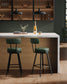 EKHO Collection - 35.4" Tall Swivel Bar Stools with Backs, Forest Green FredCo