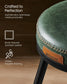 EKHO Collection - 35.4" Tall Swivel Bar Stools with Backs, Forest Green FredCo