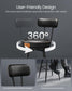 EKHO Collection - 35.4" Tall Swivel Bar Stools with Backs, Ink Black FredCo