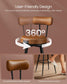 EKHO Collection - 40.5" Tall Swivel Bar Stools with Backs, Caramel Brown FredCo