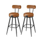 EKHO Collection - 40.5" Tall Swivel Bar Stools with Backs, Caramel Brown FredCo