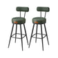 EKHO Collection - 40.5" Tall Swivel Bar Stools with Backs, Forest Green FredCo