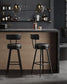 EKHO Collection - 40.5" Tall Swivel Bar Stools with Backs, Ink Black FredCo
