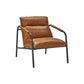 EKHO Collection - Accent Chair with Sleek Frame, Caramel Brown FredCo