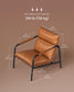 EKHO Collection - Accent Chair with Sleek Frame, Caramel Brown FredCo