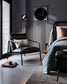 EKHO Collection - Accent Chair with Sleek Frame, Ink Black FredCo