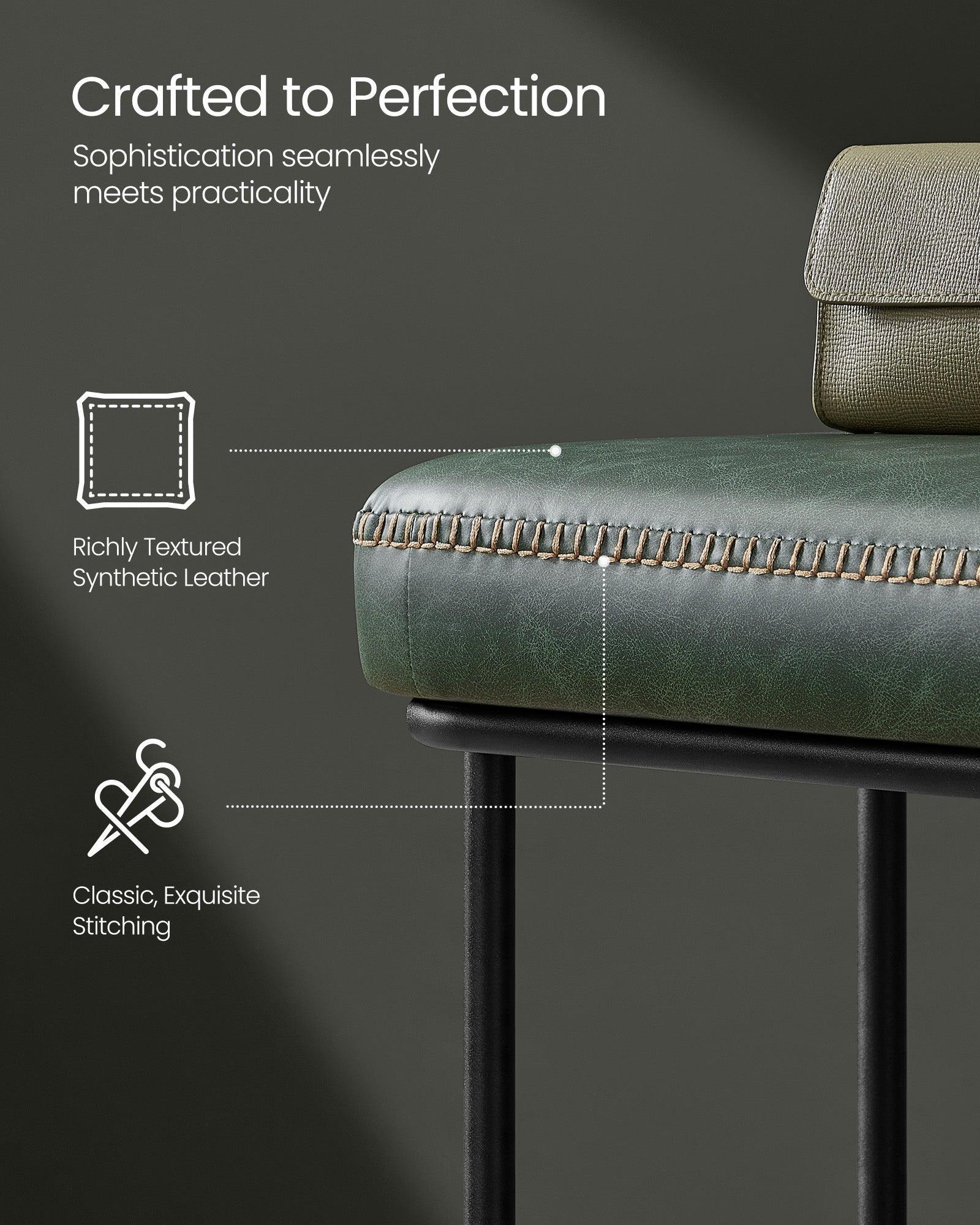 EKHO Collection - Bench for Entryway Bedroom, Forest Green FredCo