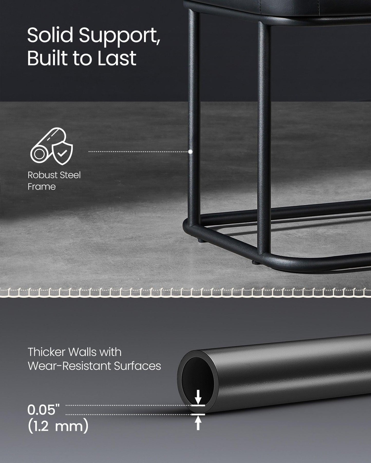 EKHO Collection - Bench for Entryway Bedroom, Ink Black FredCo