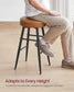 EKHO Collection - Counter Stools Set of 2, Camarel Brown FredCo