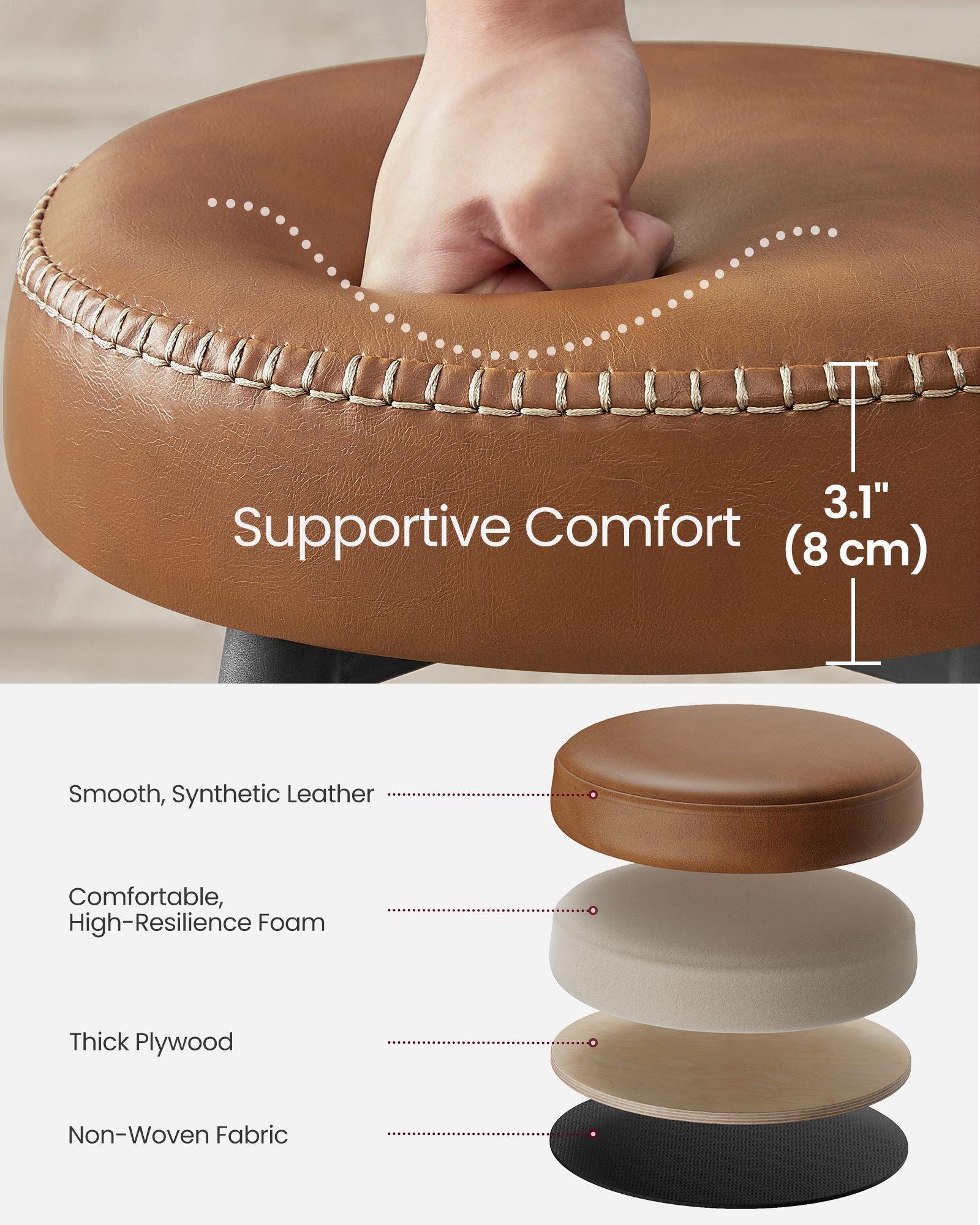 EKHO Collection - Counter Stools Set of 2, Camarel Brown FredCo