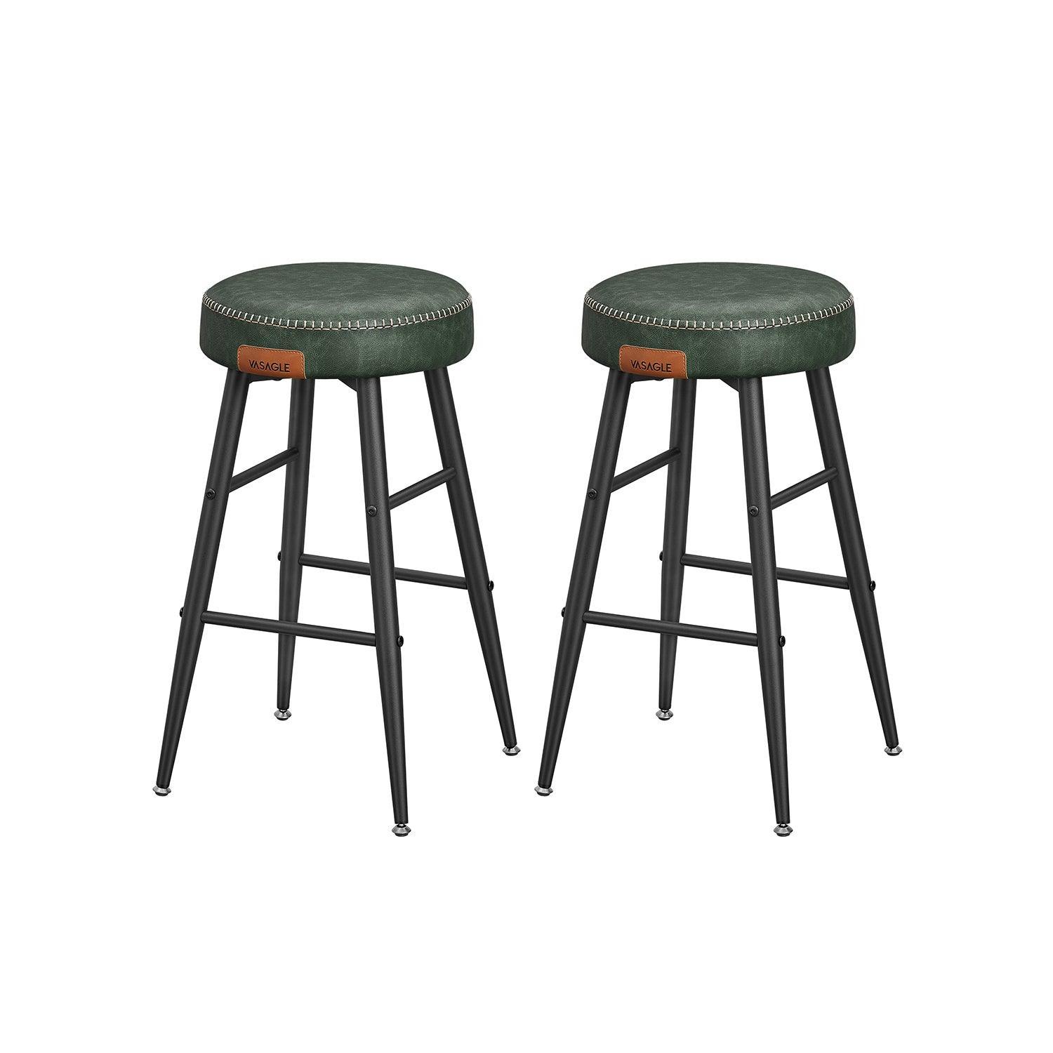 EKHO Collection - Counter Stools Set of 2, Forest Green 24.8” FredCo