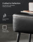 EKHO Collection - Ottoman Bench with Legs Ink Black FredCo