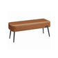 EKHO Collection - Ottoman Bench with Steel Legs Caramel Brown FredCo