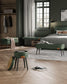 EKHO Collection - Ottoman Bench with Steel Legs Forest Green FredCo