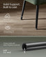 EKHO Collection - Ottoman Bench with Steel Legs Forest Green FredCo