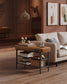 EKHO Collection - Shoe Bench with Metal Shelves, Caramel Brown FredCo
