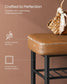 EKHO Collection - Shoe Bench with Metal Shelves, Caramel Brown FredCo