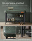 EKHO Collection - Shoe Bench with Metal Shelves, Forest Green FredCo