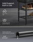 EKHO Collection - Shoe Bench with Metal Shelves, Ink Black FredCo