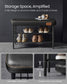 EKHO Collection - Shoe Bench with Metal Shelves, Ink Black FredCo