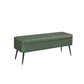 EKHO Collection - Storage Ottoman Bench with Steel Legs, Forest Green FredCo