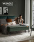 EKHO Collection - Storage Ottoman Bench with Steel Legs, Forest Green FredCo