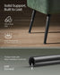 EKHO Collection - Storage Ottoman Bench with Steel Legs, Forest Green FredCo
