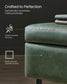 EKHO Collection - Storage Ottoman Bench with Steel Legs, Forest Green FredCo