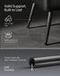 EKHO Collection - Storage Ottoman Bench with Steel Legs, Ink Black FredCo