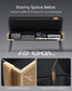 EKHO Collection - Storage Ottoman Bench with Steel Legs, Ink Black FredCo